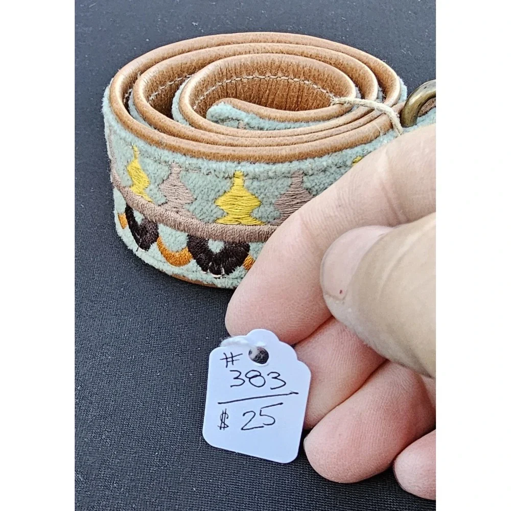 Hand Woven- Embroidered Dog Collar Africa Size 25 Inches NWT